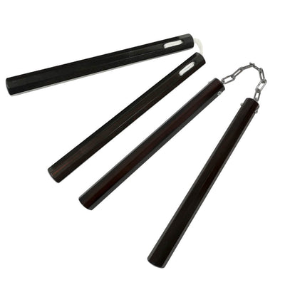高級 八角ヌンチャク【縞黒檀】・堀之内工房製