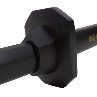 Superior Shima Kokutan Bokken (Asian Ebony) with Tsuba & Tsubadome - Gold Signature - By Master Aramaki