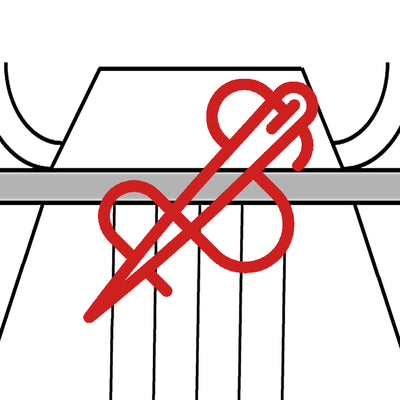 「袴加工サービス」左右スリット補強