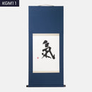 KGM11「氣」・丸表装（寸法 縦102 cm × 横45 cm）