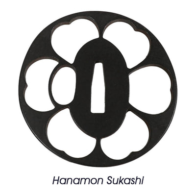 Minosaka Tsuba Hanamon Sukashi