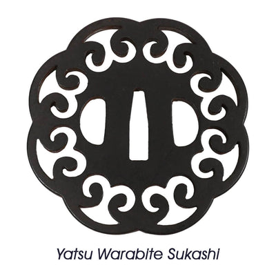 Minosaka Tsuba Yatsu Warabite Sukashi 