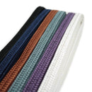 100% Made in Japan Cotton Sageo - black, blue, brown, grey, purple, white