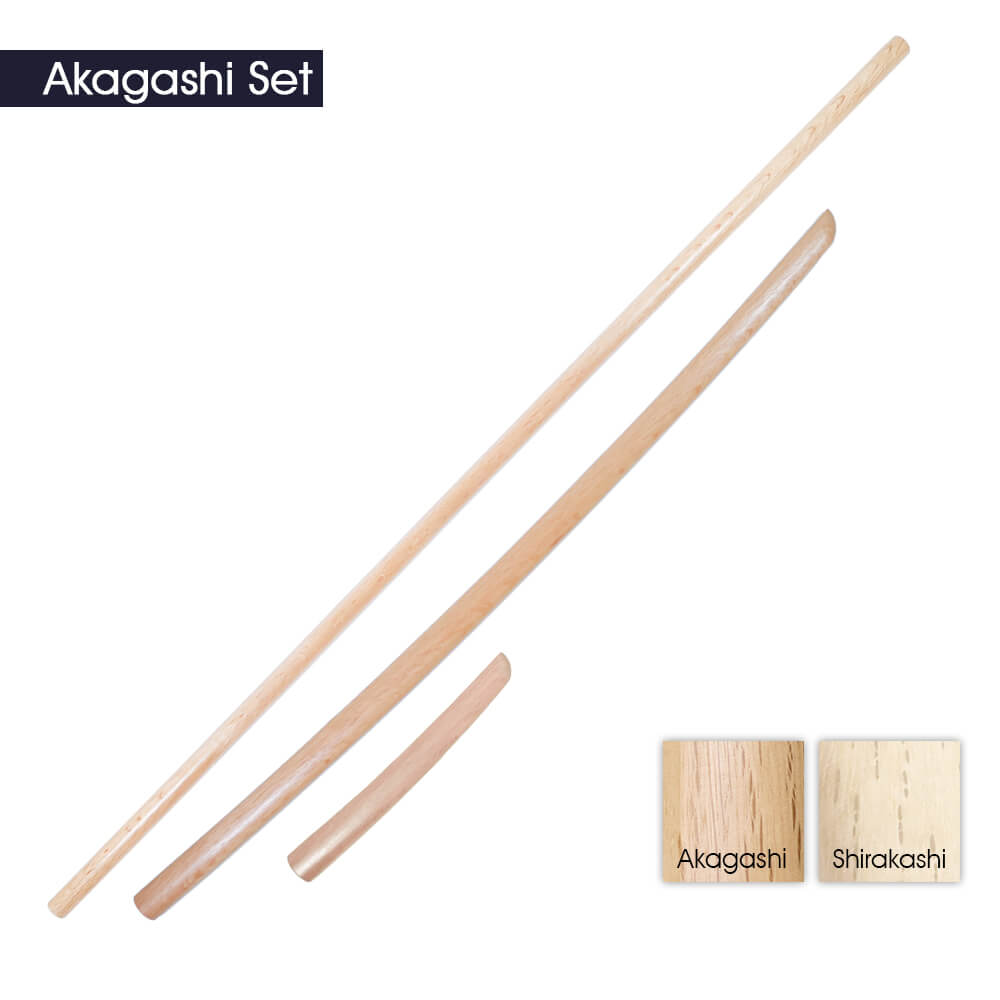 SET AIKIDO COMPLETO DI BOKKEN JO TANTO IN LEGNO DI FAGGIO Kobudo Arti Marziali